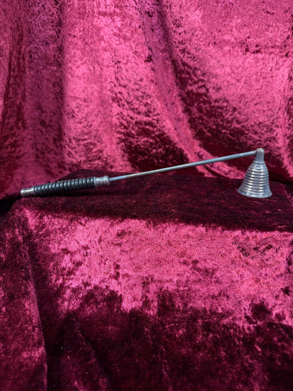 Vintage Metal Candle Snuffer – Ribbed Cone with Removable Handle