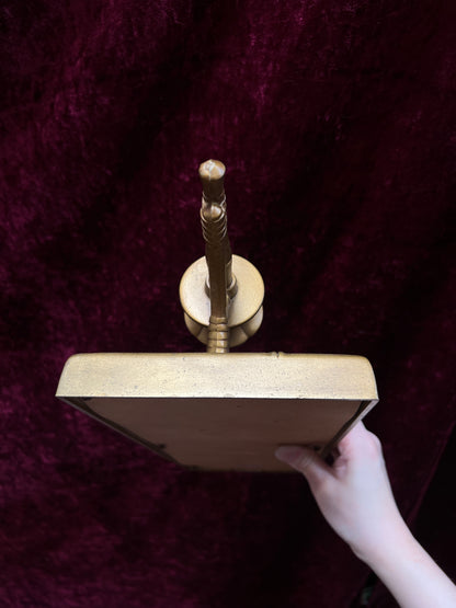 Vintage Burwood Mirrored Candle Sconce - Gold Faux Bamboo Framed