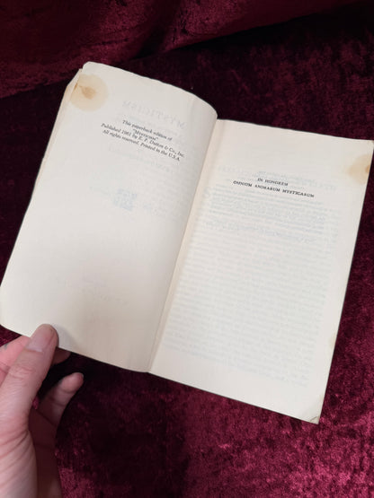 Vintage Paperback Book - Mysticism - Evelyn Underhill - 1961