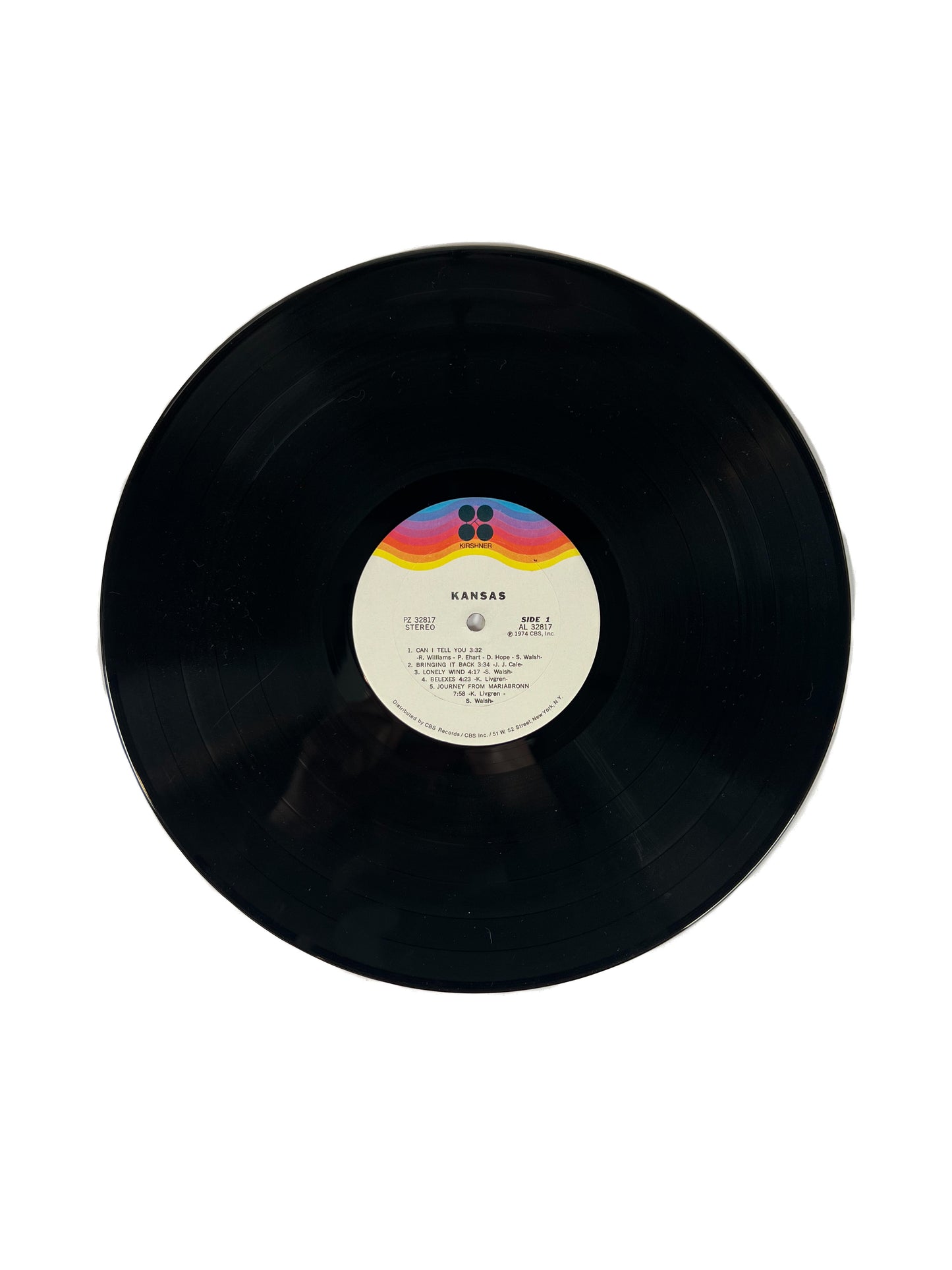 Vintage 12" Vinyl Record - Kansas - Self Titled - Kirshner Records - 1974