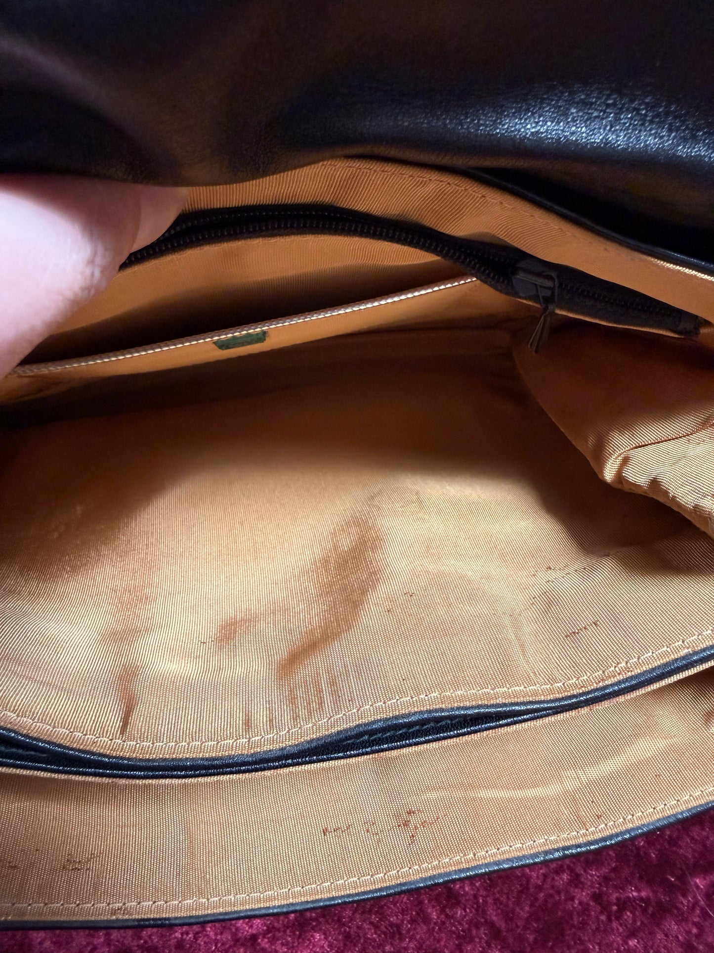 Vintage Accessories - Boscha Modell 1960s Black Leather Mod Shoulder Purse