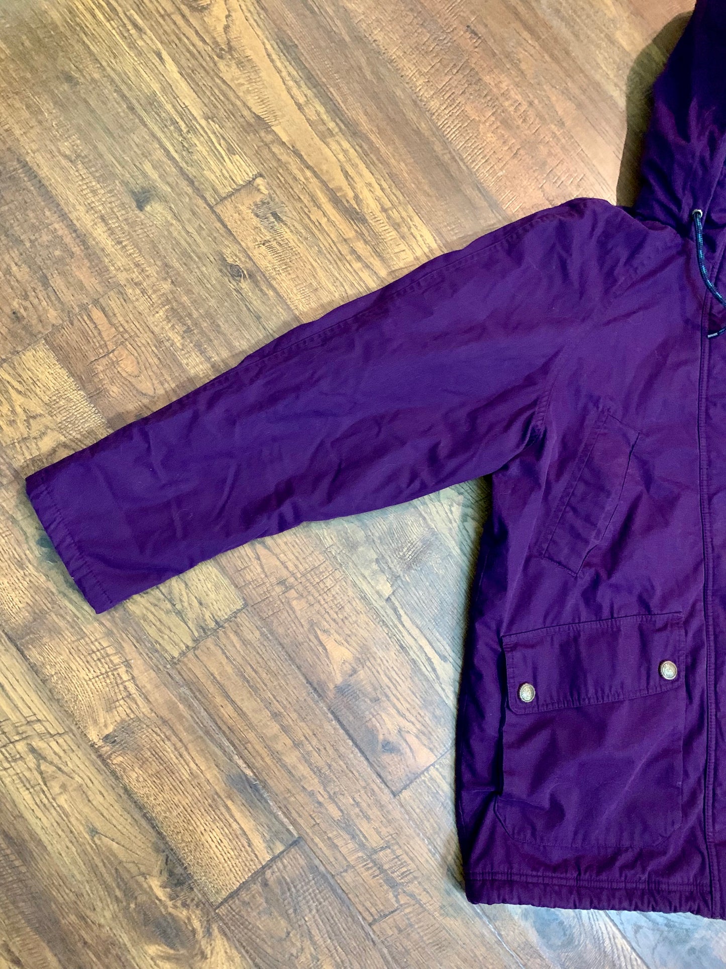 Vintage Pacific Trail Outdoor Fleece Lined Hooded Jacket - Eggplant Purple - Medium