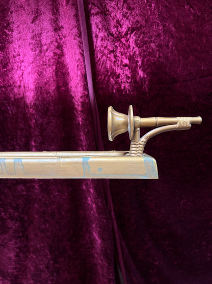 Vintage Burwood Products Mirrored Candle Sconce - Gold Faux Bamboo Framed