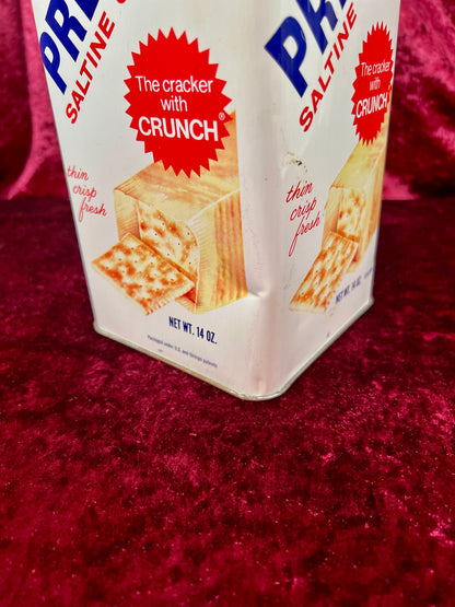 Vintage Kitchen Canister - Nabisco Premium Saltine Cracker Tin - 14 Oz