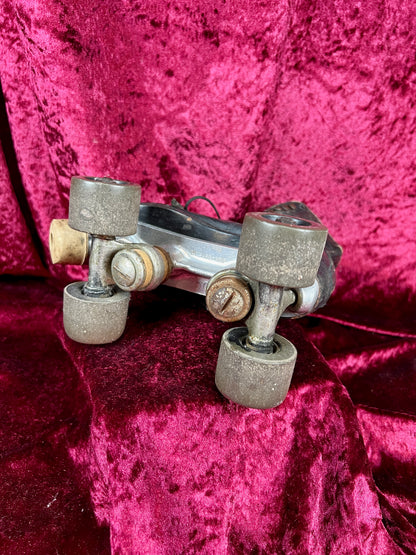 Vintage Leather Roller Skates – Black Leather - Chicago Wheels and Sure-Grip Trucks