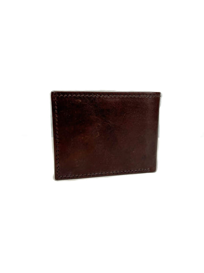Vintage Bifold Wallet - Chocolate Brown - Full Grain Leather - Dockers