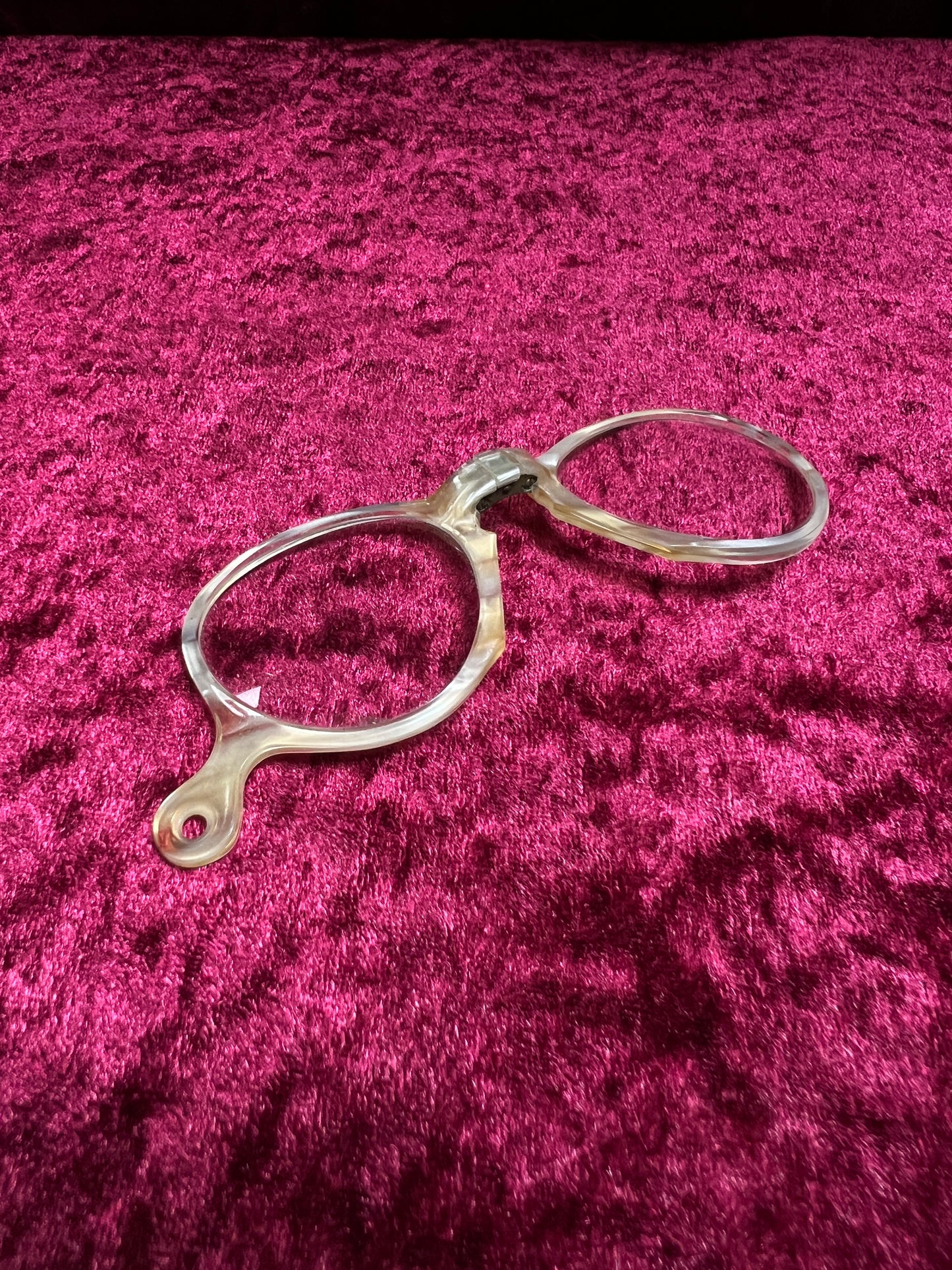 Vintage Celluloid Folding Reading Glasses – Compact Pocket Spectacles with Case