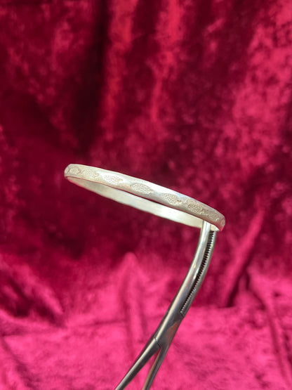 Vintage Jewelry - Bangle Bracelet - 925 Sterling Silver - Stamped Corn - Taxco
