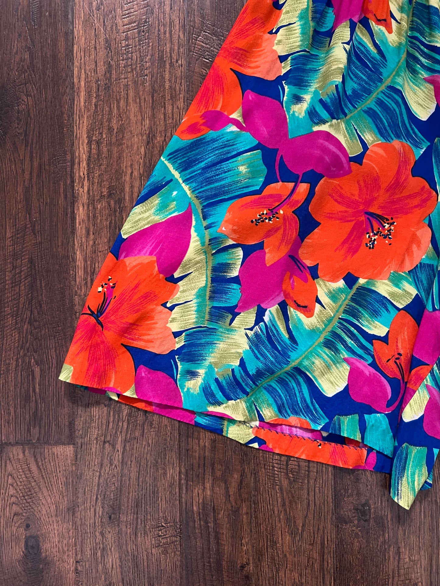 Vintage Norton McNaughton Tropical Two Piece Set - Bright Hawaiian Florals - Medium