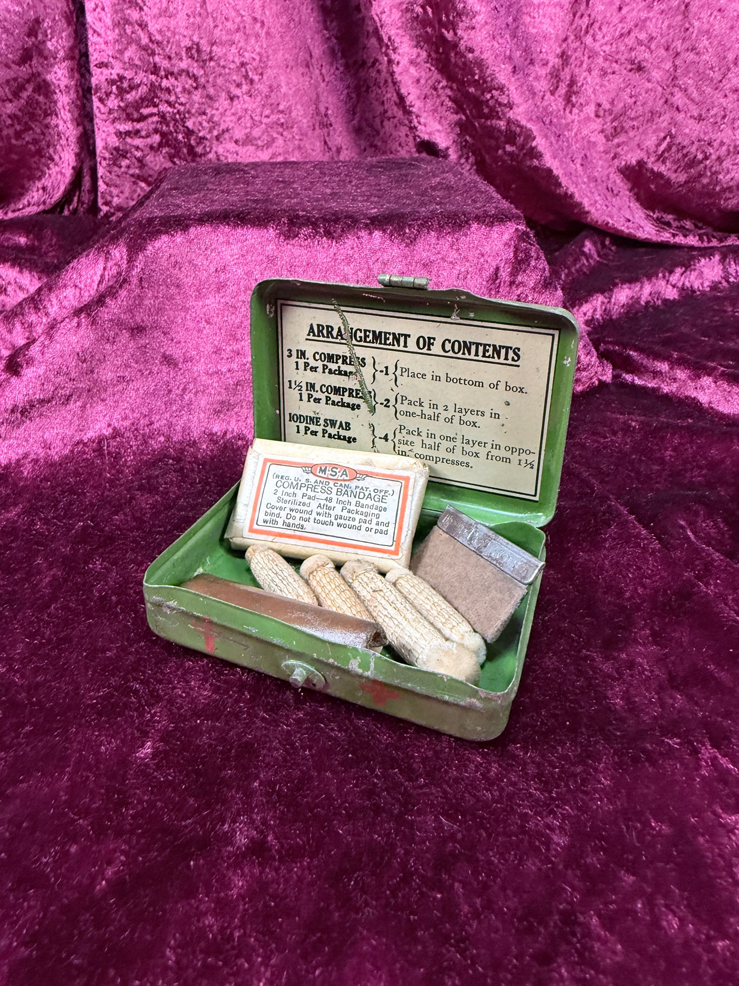 Vintage Metal First Aid Kit – Bell System Telephone Company Medical Tin