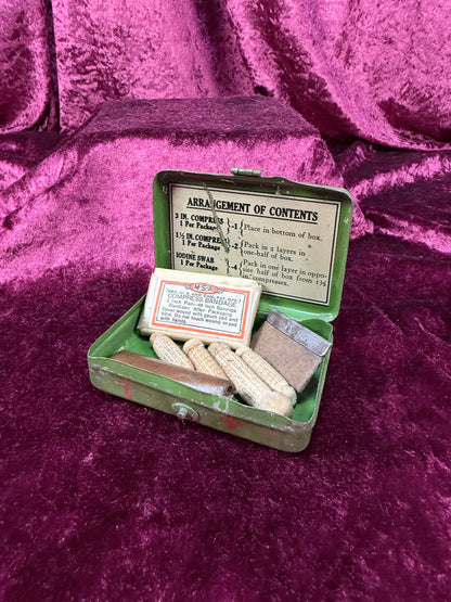 Vintage Metal First Aid Kit – Bell System Telephone Company Medical Tin