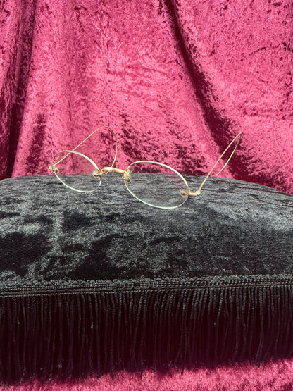 Antique Gold Filled Pince-Nez Eyeglasses – Rimless Spectacles with Chinn-Beretta San Francisco Case