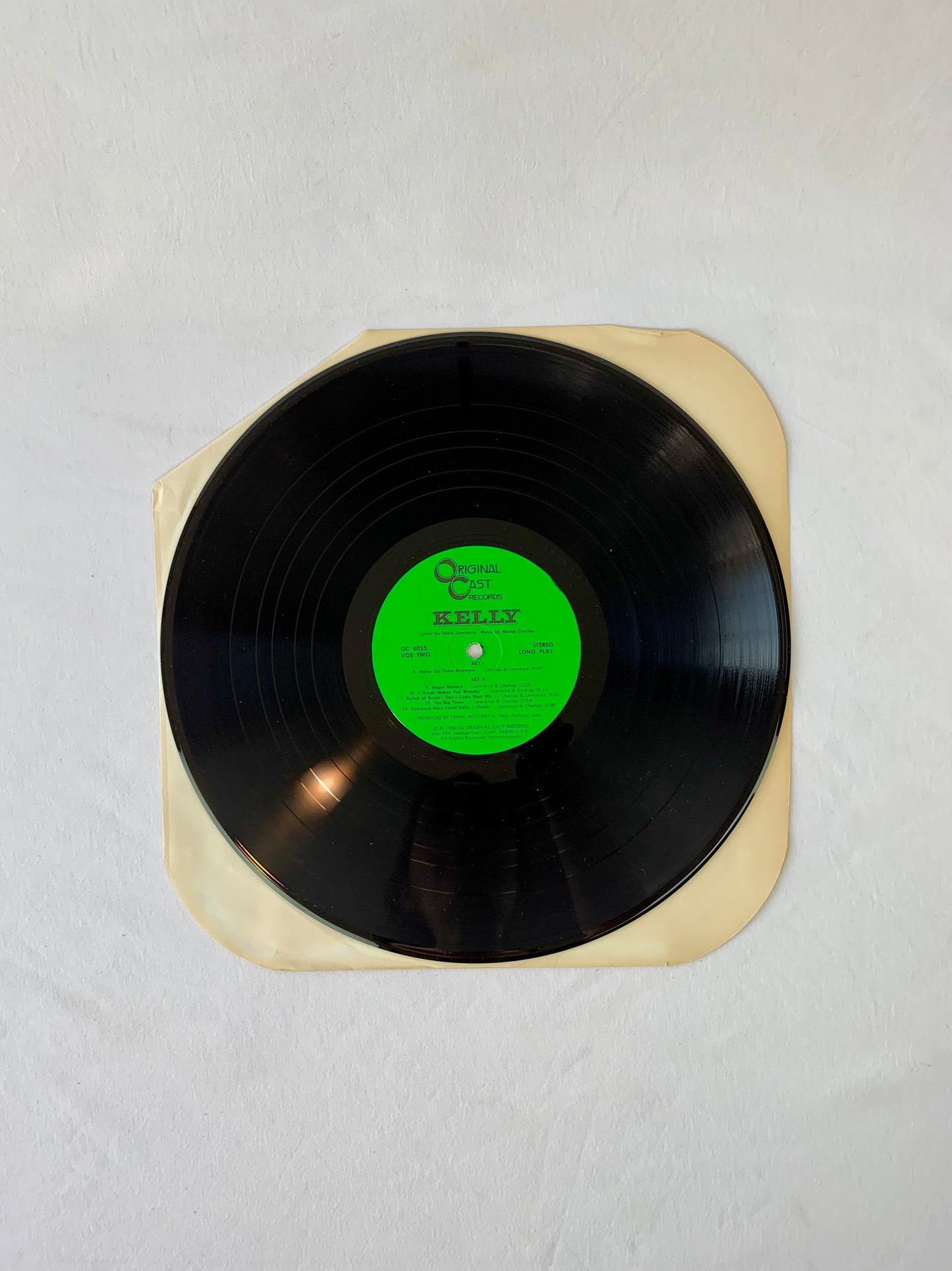 Vinyl Record - Kelly: A Musical Original Cast Recording - 1980 Original Cast Records