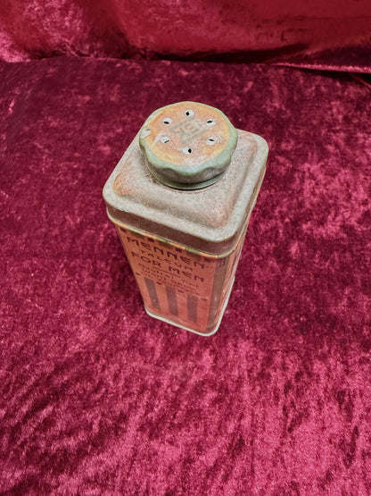 Vintage Medicine Cabinet - 1930s Art Deco Metal Tin - Mennen Talcum For Men