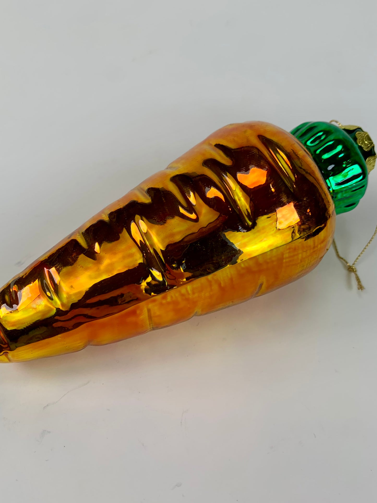 Vintage Christmas Ornament - Glass Carrot - Made In Taiwan