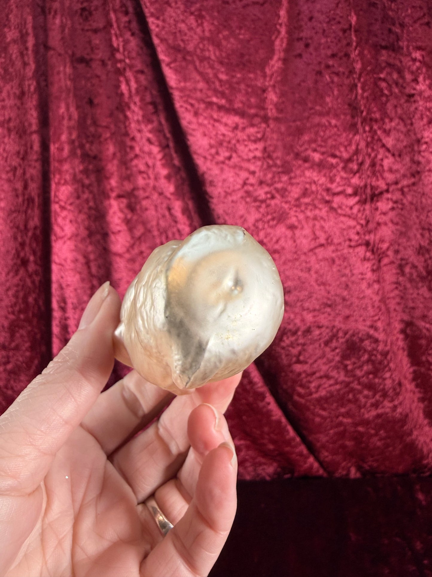 Vintage Christmas - Handblown Glass Ornament - Bunny Holding Carrot - 4"