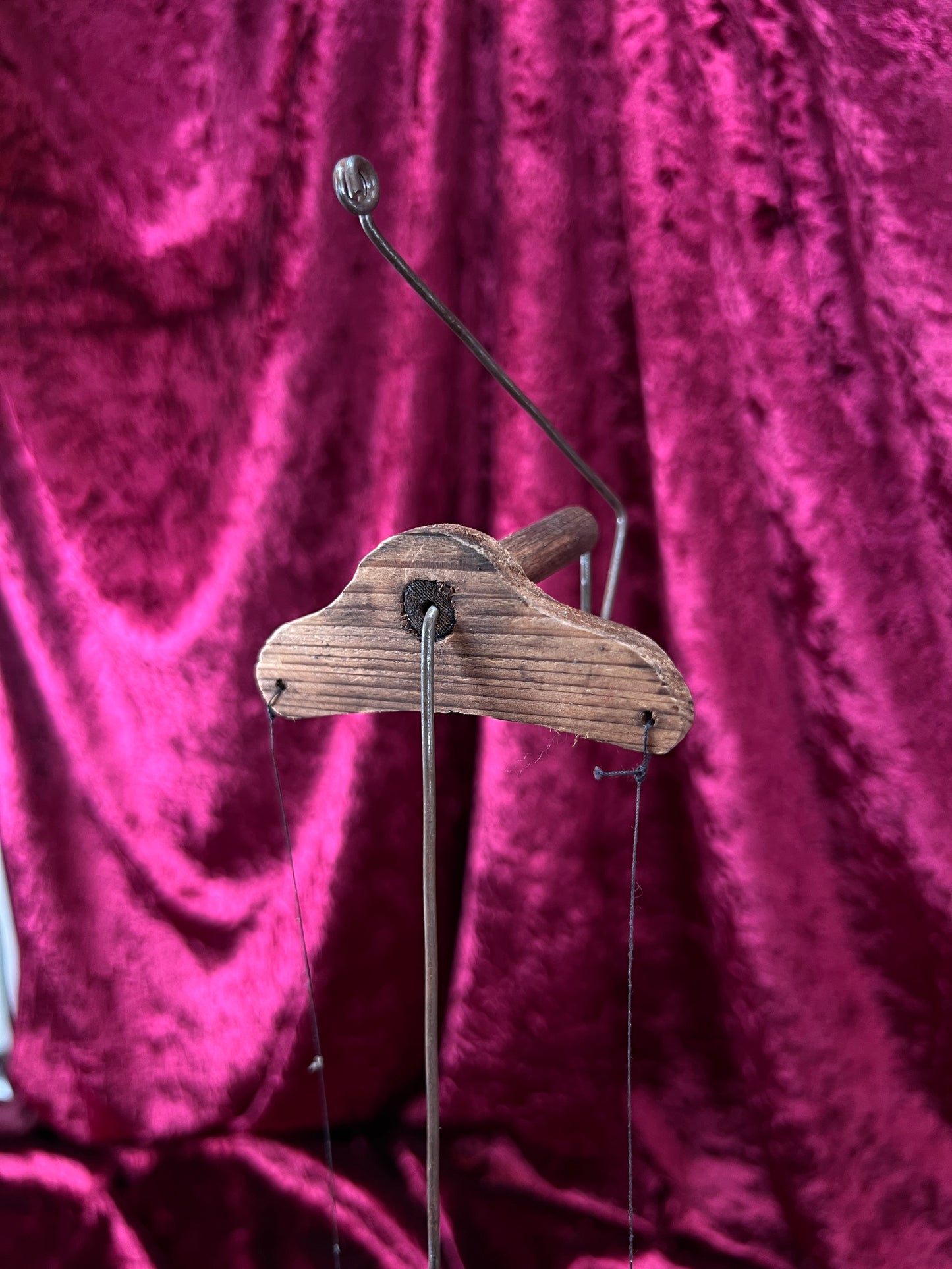 Vintage Marionette Puppet - Ugly Witch Character Folk Art