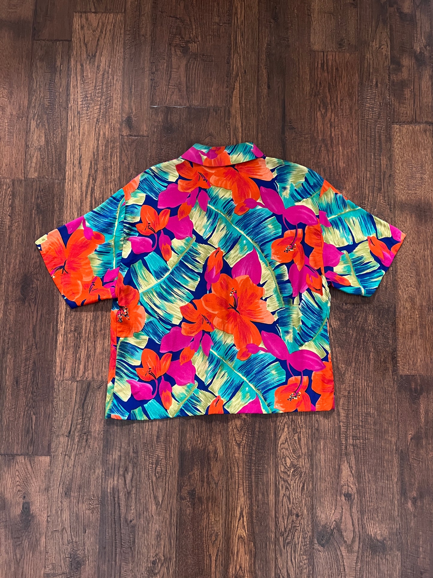 Vintage Norton McNaughton Tropical Two Piece Set - Bright Hawaiian Florals - Medium