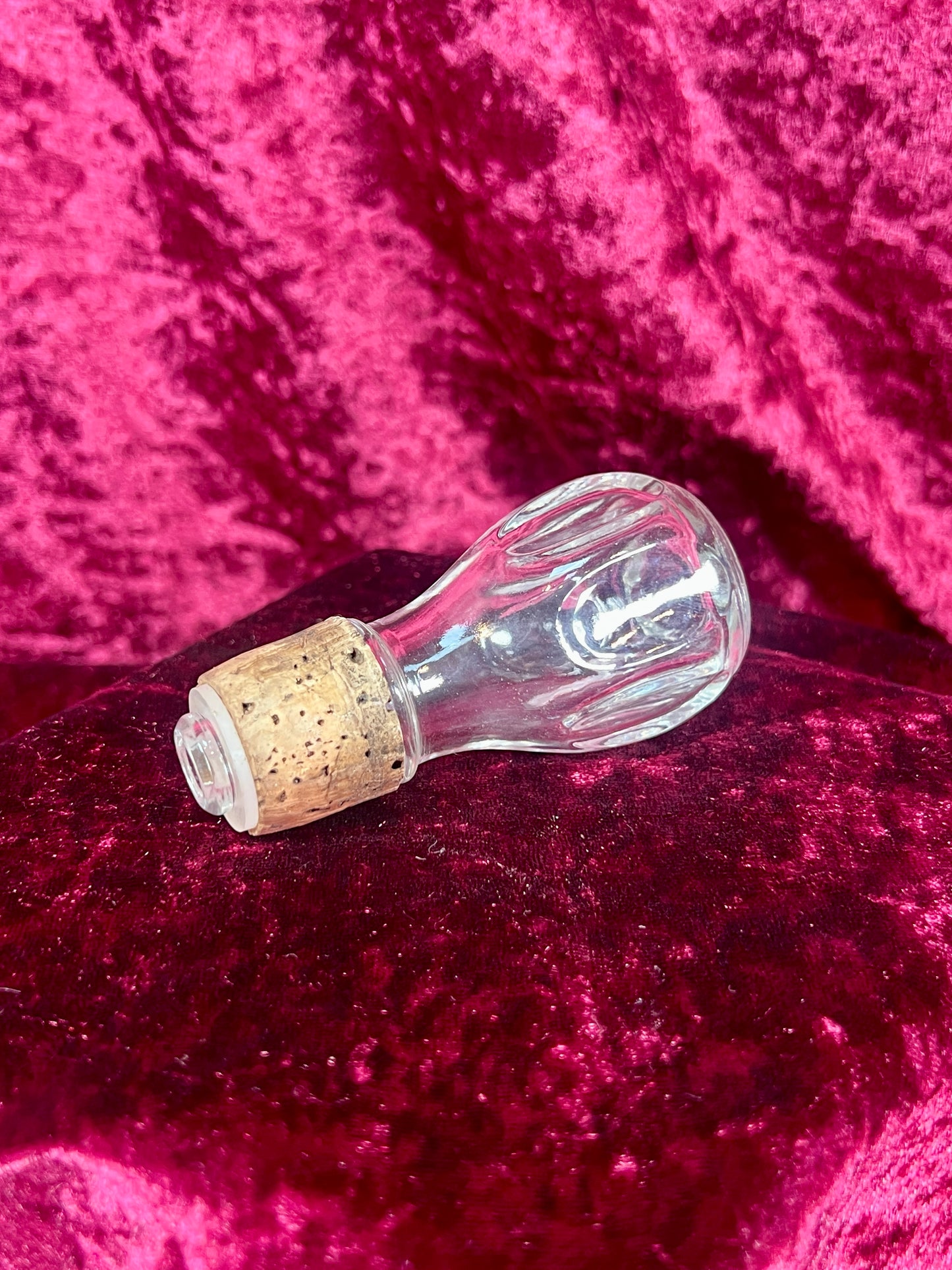Vintage Barware - Glass Decanter - Gold Neck - 12.25"