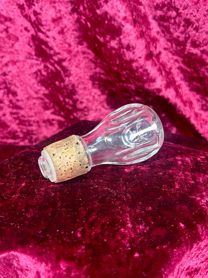 Vintage Barware - Glass Decanter - Gold Neck - 12.25"