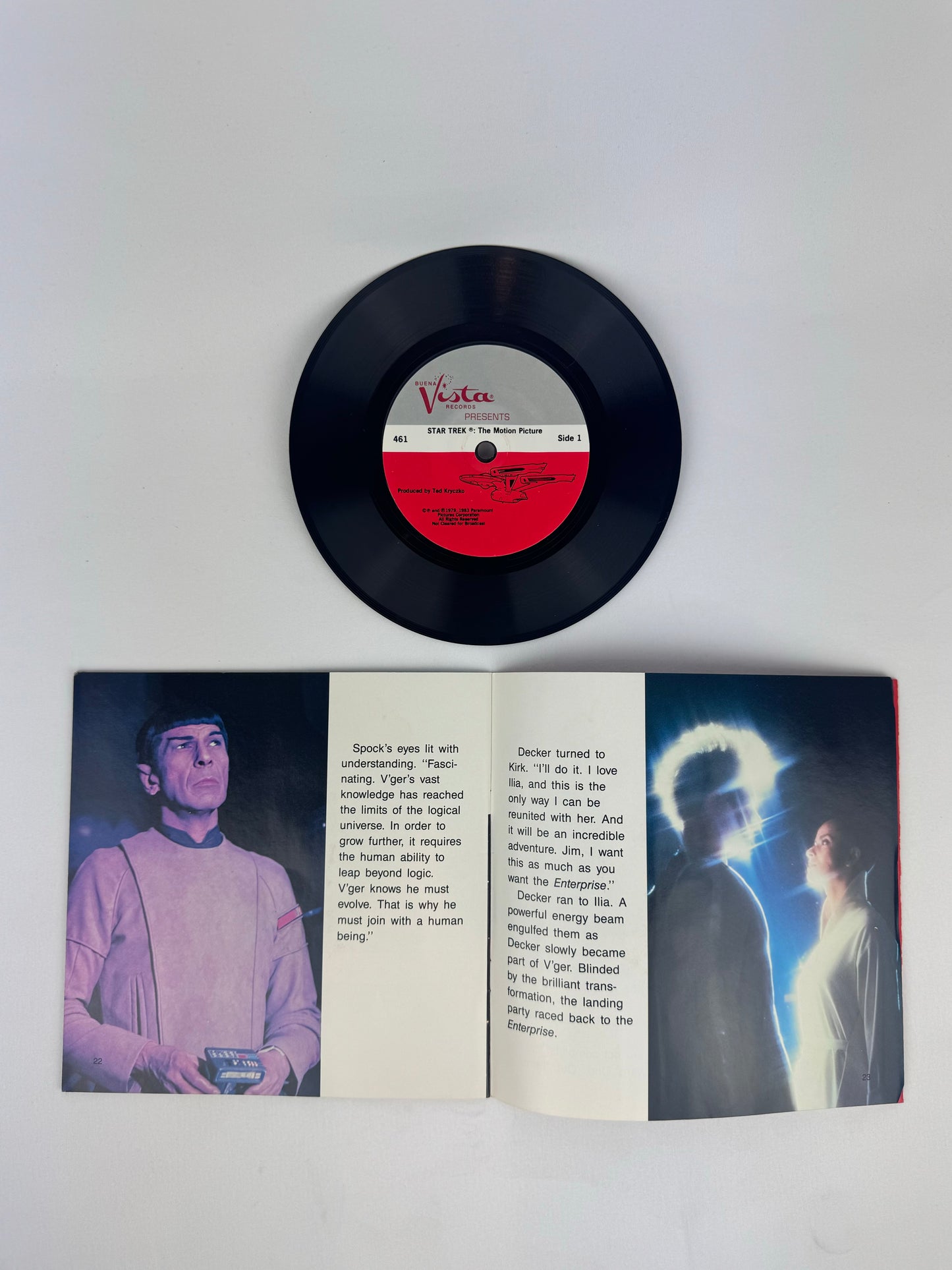 Vintage 7” Vinyl Book & Record - Star Trek - The Motion Picture - 1979 & 1983