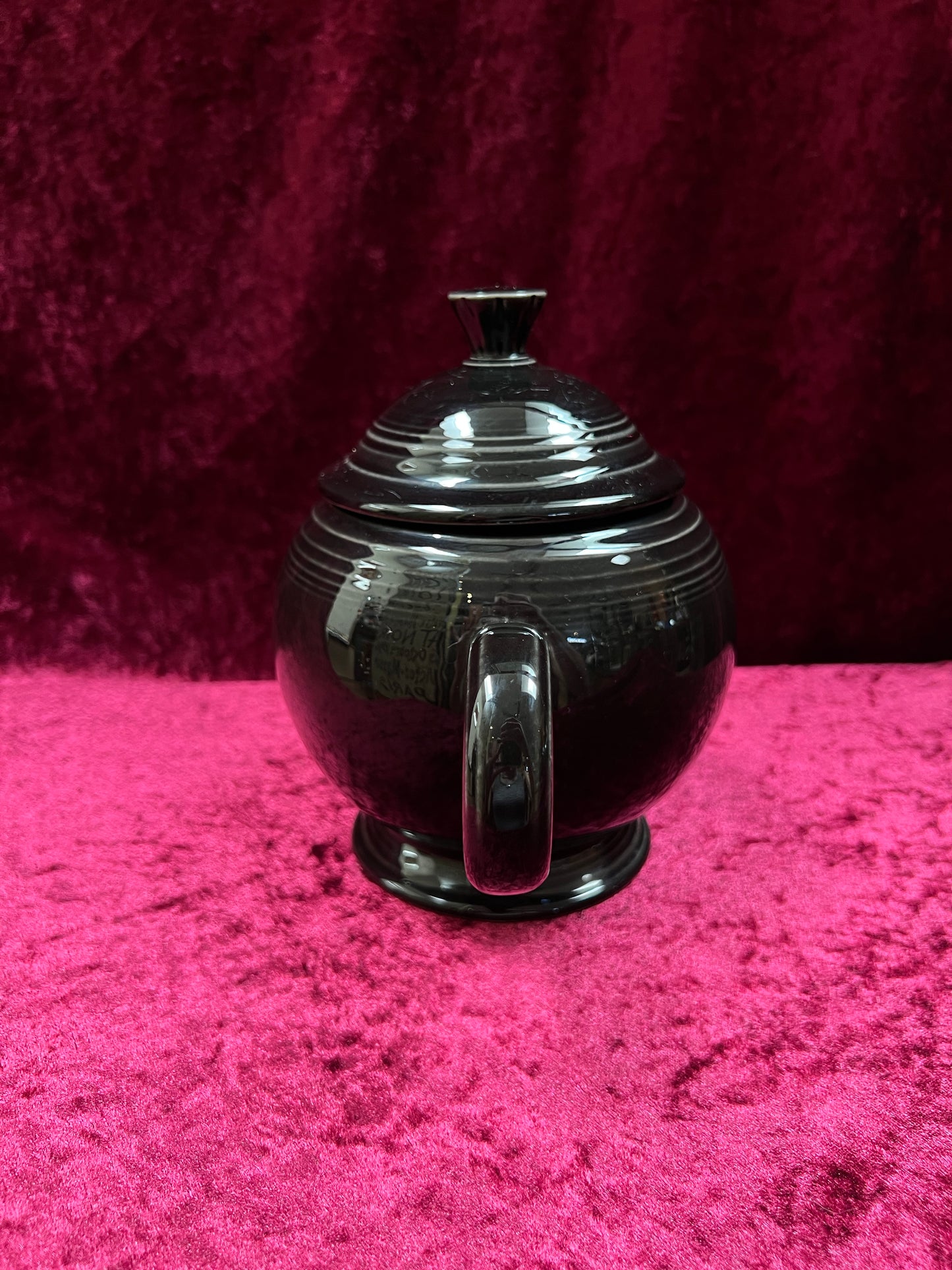 Vintage FIestaware Ceramic Teapot - Homer Laughlin Black 44 Oz Serving Pot