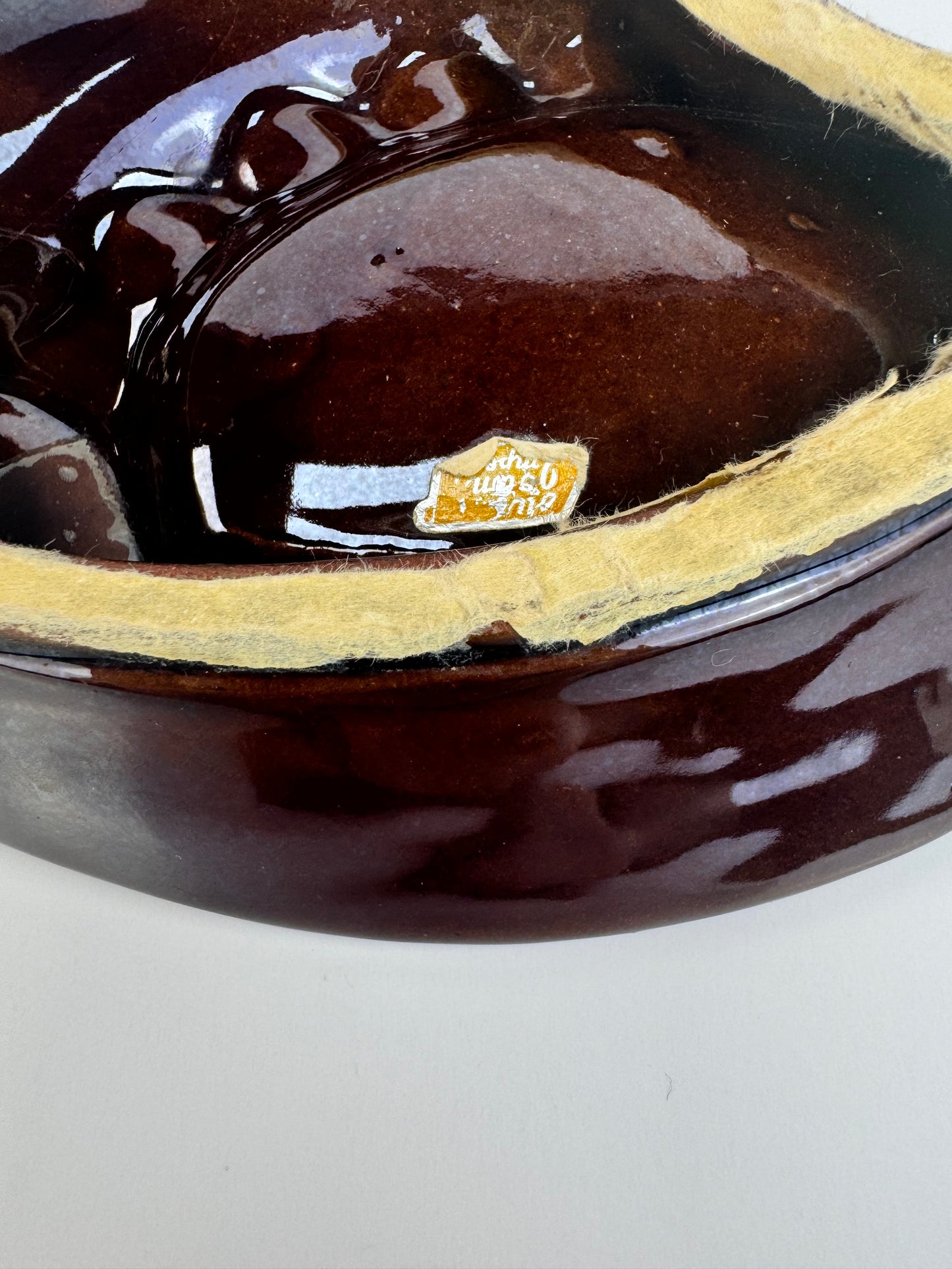 Mid Century Modern Ceramic Ashtray - Brown Drip Glaze - Made In Japan