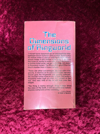 Vintage Paperback Book - Ringworld - Larry Niven - Ballantine 1975