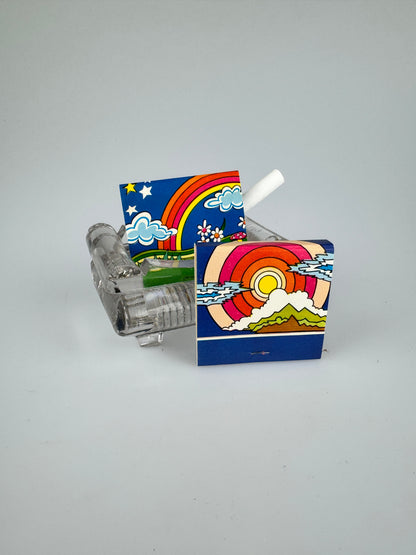 Vintage 1970s Matchbooks - Rainbow Skies