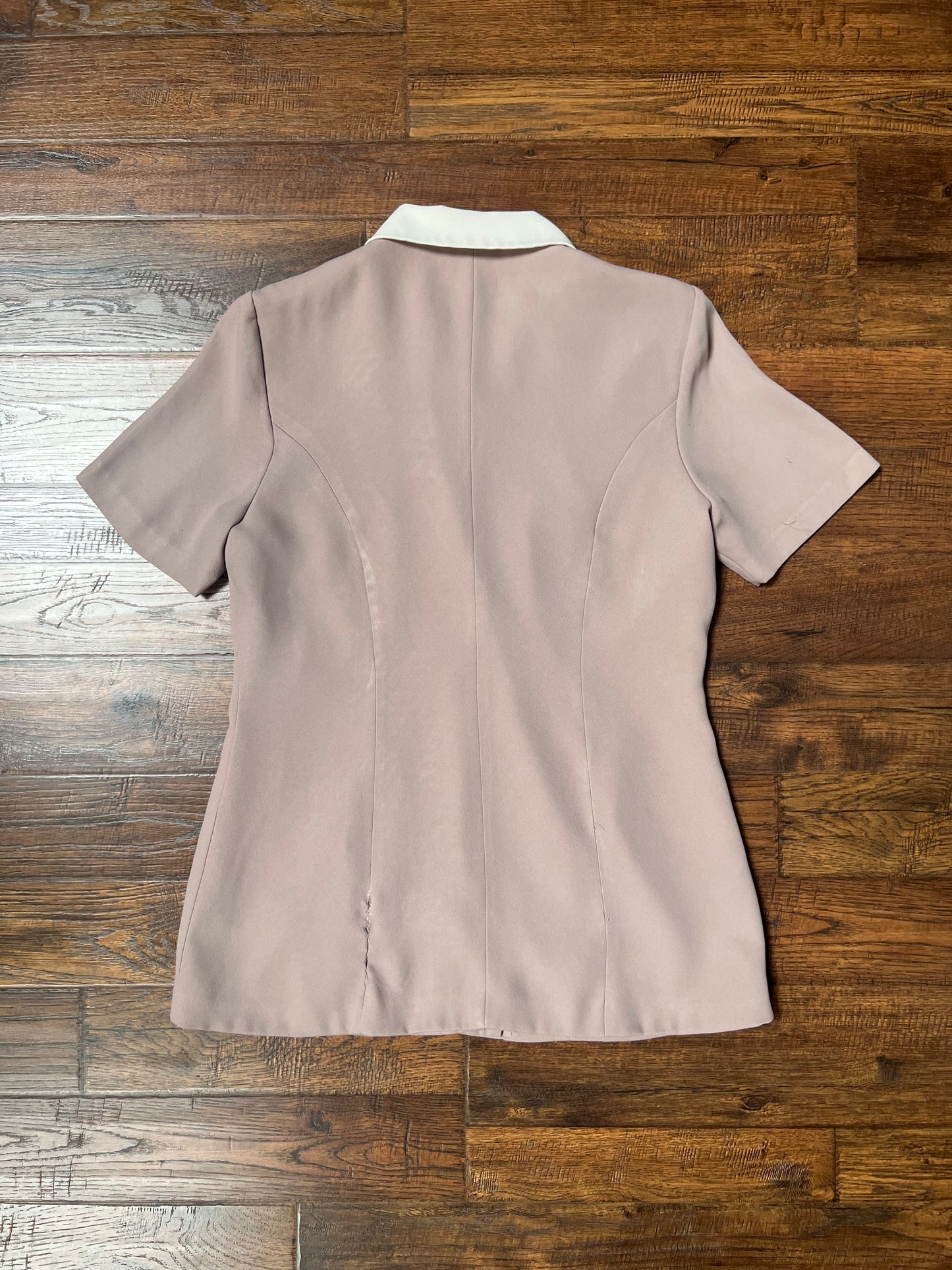 Vintage Clothing - Uniform Shirt Blouse - Grey Purple - Medium - Yick Fung