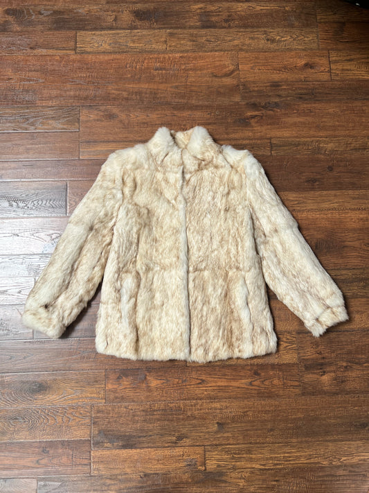 Vintage Clothing - 1980s Fur Jacket - Dyed Rabbit Fur - GDT Too - Small