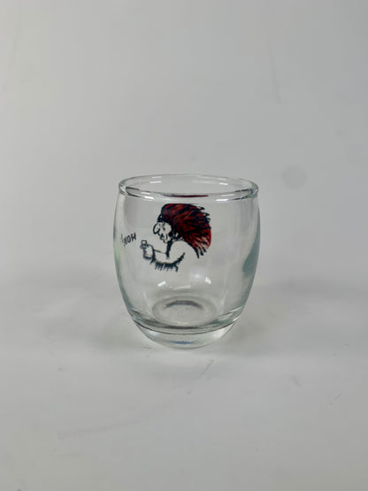 Vintage Shot Glass - How! - 1950s Novelty Gag Gift