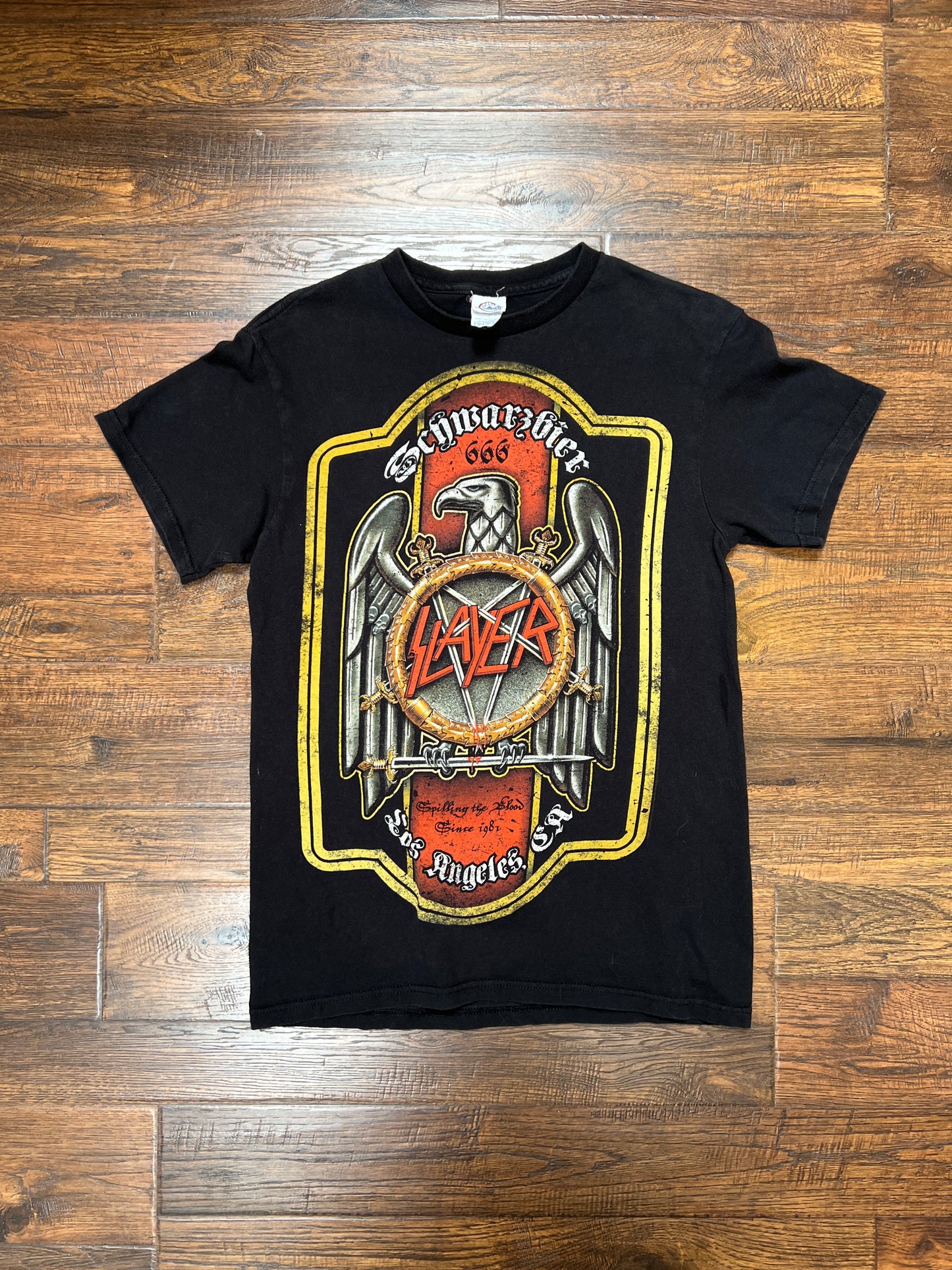Vintage Clothing - Band T-Shirt - Slayer Double Eagle Logo - Delta Pro Weight - Small