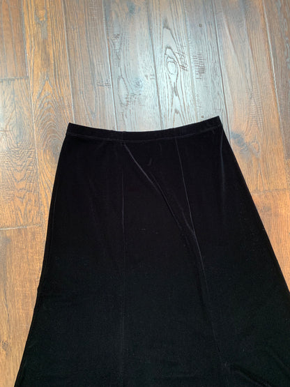 Vintage Clothing - A-Line Skirt - Black Velour - Notations Petite - Medium