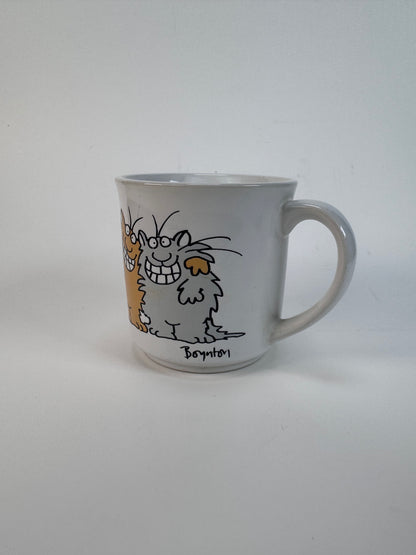 Vintage Coffee Mug - Sandra Boynton Keep Smiling Cats - Recycled Paper Products