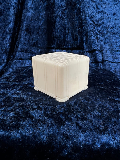 Antique Celluloid Ring Box – Art Deco Ivorine Footed Presentation Case