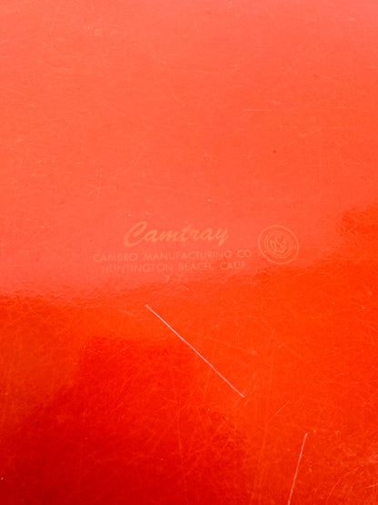 Vintage Cambro Orange Fiberglass Serving Tray