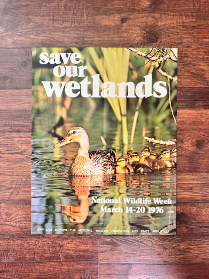 Vintage Magazine Insert Poster - Save Our Wetlands