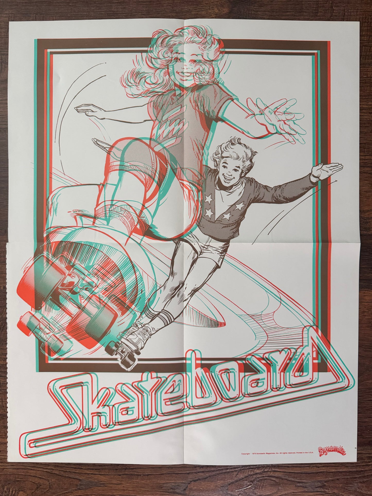 Vintage Dynamite Magazine Insert 3D Poster - Skateboarder