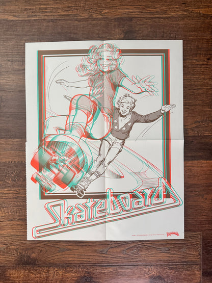 Vintage Dynamite Magazine Insert 3D Poster - Skateboarder