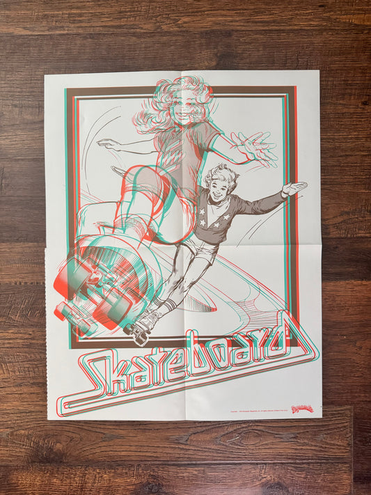 Vintage Dynamite Magazine Insert 3D Poster - Skateboarder