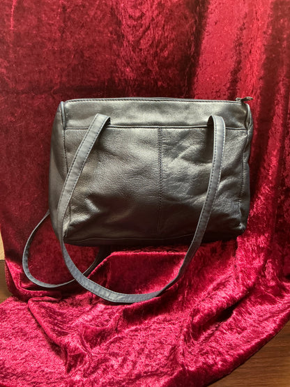 Vintage Purse - Blue Leather Shoulder Bag
