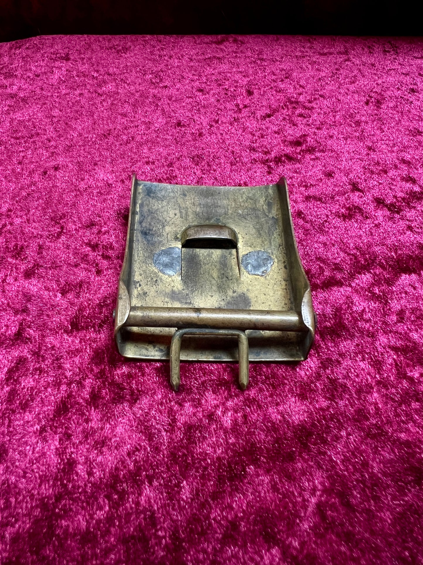 Antique Brass Belt Buckle - WWI Prussian Imperial German Crown GOTT MIT UNS