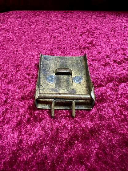 Antique Brass Belt Buckle - WWI Prussian Imperial German Crown GOTT MIT UNS