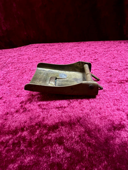 Antique Brass Belt Buckle - WWI Prussian Imperial German Crown GOTT MIT UNS
