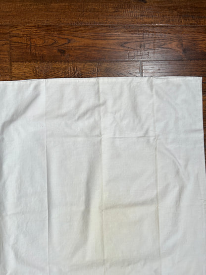 Vintage Linens - Single Embroidered Pillowcase - Blossoming Pink Flower On A Vine