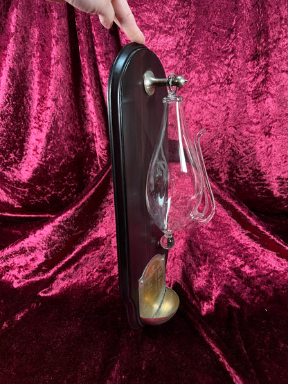 Vintage Weatherglass Wall Hanging Barometer – 1620 Thunder Bottle On Wood