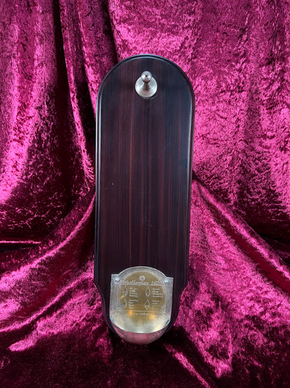 Vintage Weatherglass Wall Hanging Barometer – 1620 Thunder Bottle On Wood