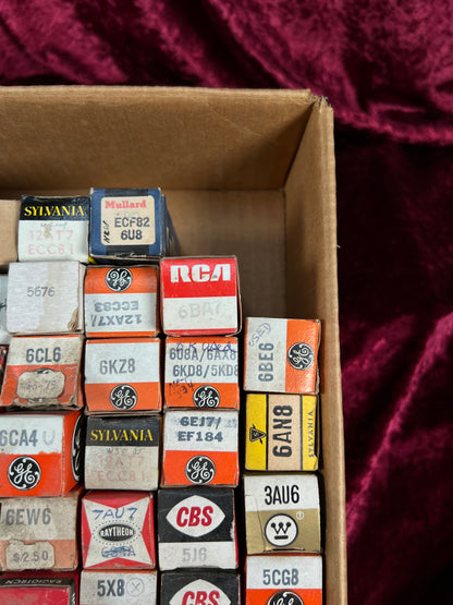 Vintage Mixed Vacuum Tube Lot of 77 – RCA GE Zenith Raytheon Sylvania