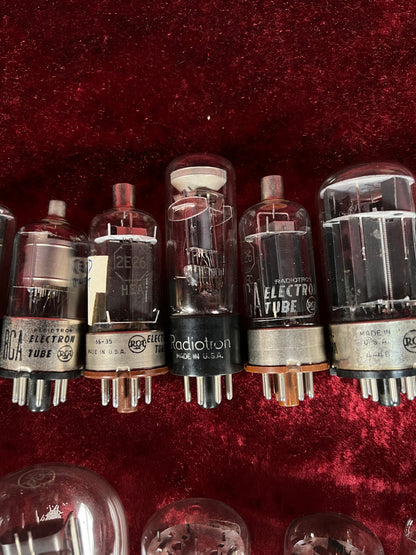 Vintage Glass Vacuum Tube Lot of 38 – RCA and Radiotron
